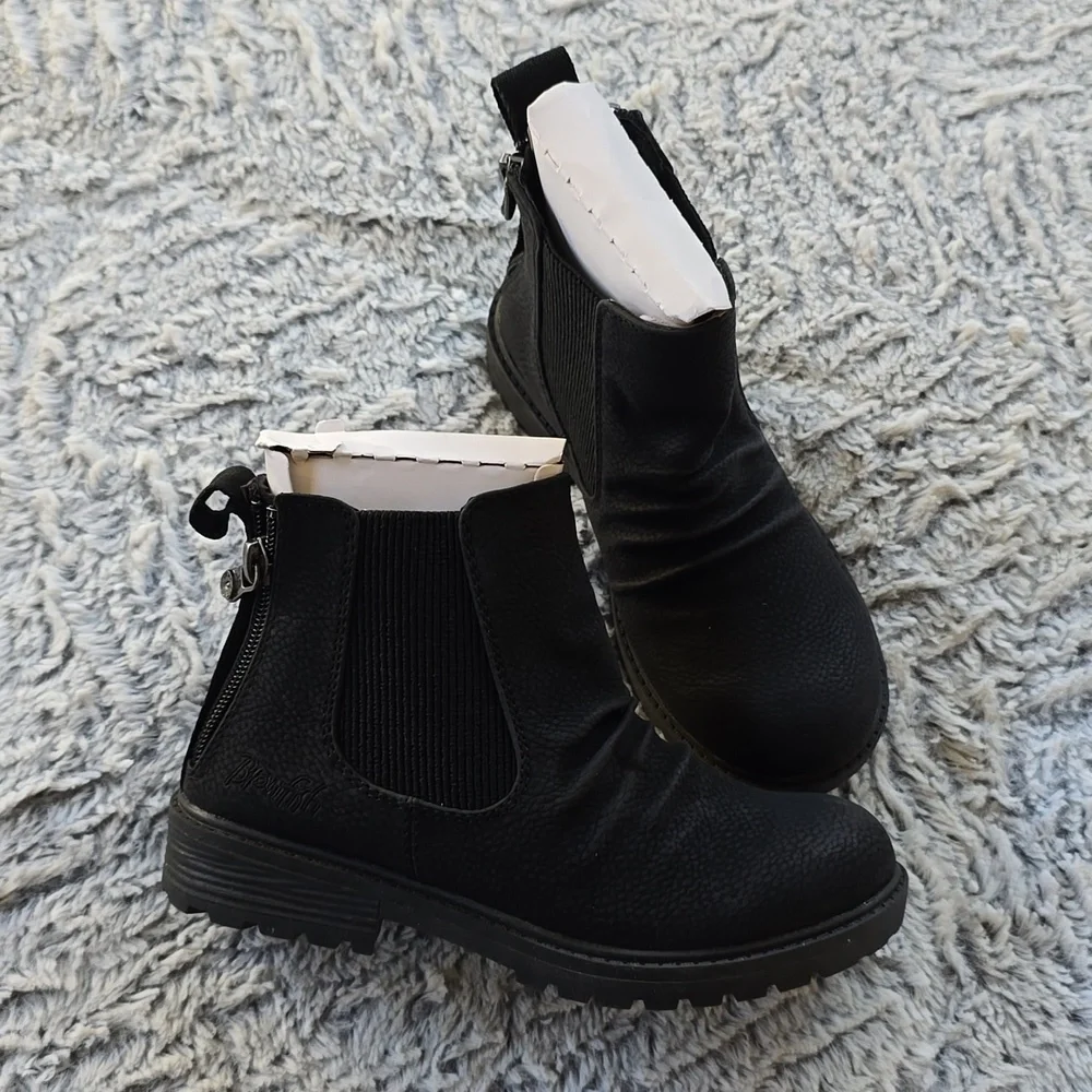 Blowfish Malibu Kids Girls Boot Redsen-k Chelsea Youth 13 Black Saddlerock New
